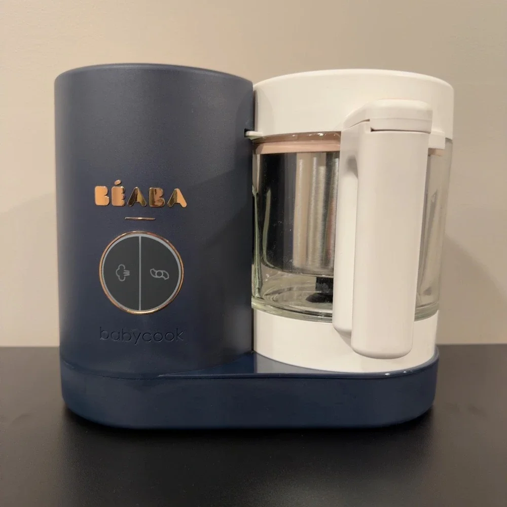 Beaba Babycook Solo Baby Food Maker Steamer Blender Navy Blue BEA0400 WORKS - Picture 1 of 9